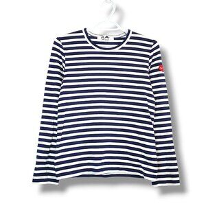 Comme Des Garcons Play Invader Long Sleeve Shirt Blue Size M